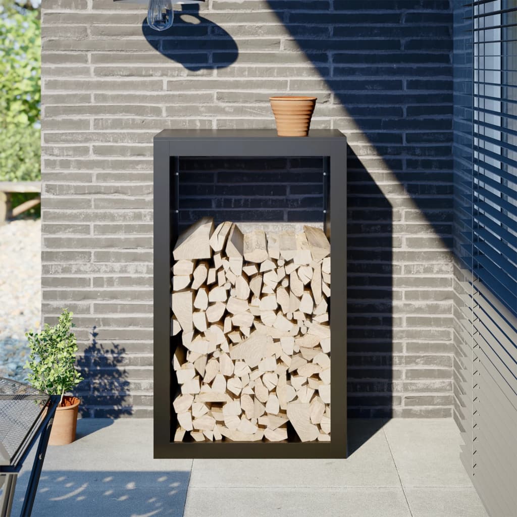 Brennholzregal Grün 100X40X60 Cm Stahl