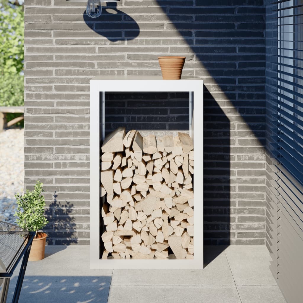 Brennholzregal Grün 100X40X60 Cm Stahl