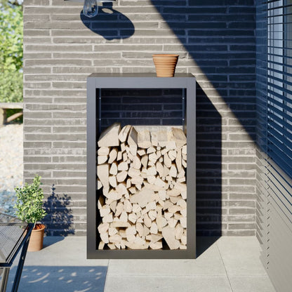 Brennholzregal Grün 100X40X60 Cm Stahl