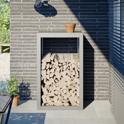 Brennholzregal Grün 100X40X60 Cm Stahl