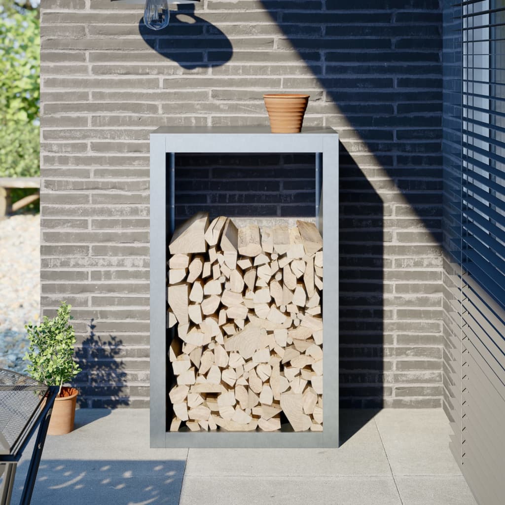 Brennholzregal Grün 100X40X60 Cm Stahl