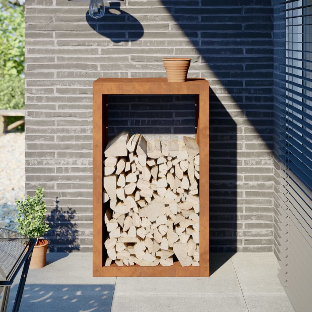 Brennholzregal Grün 100X40X60 Cm Stahl