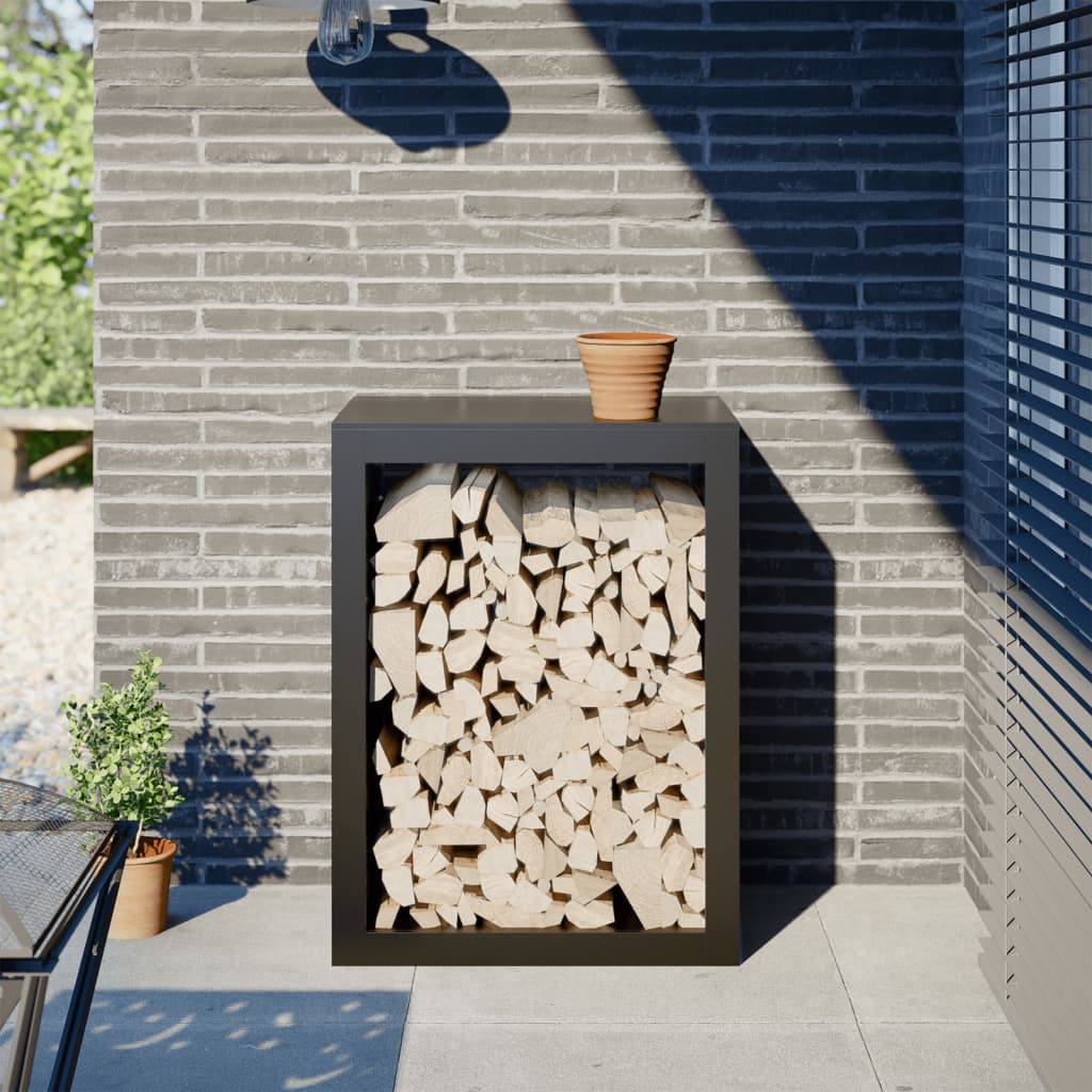 Brennholzregal Grün 100X40X60 Cm Stahl