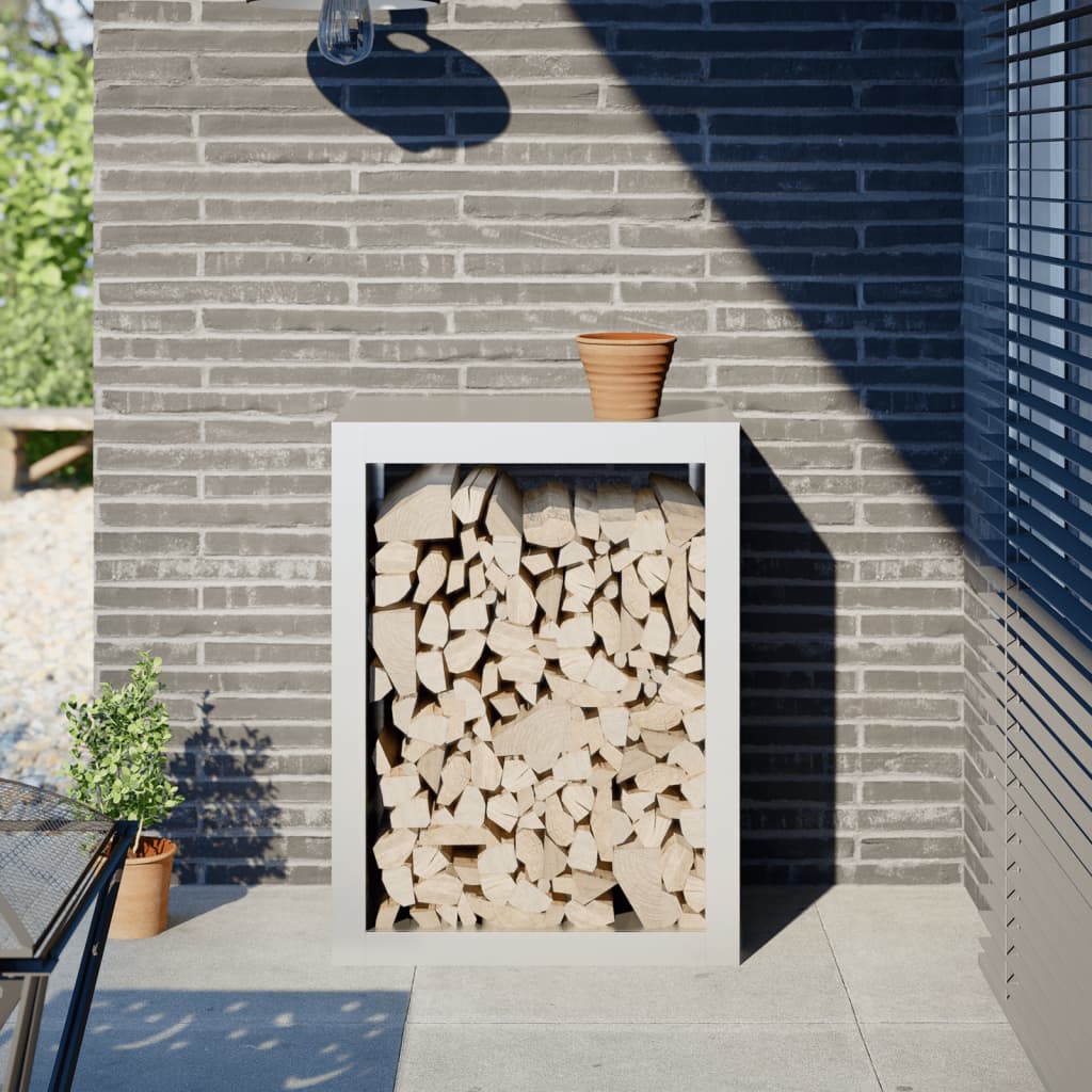 Brennholzregal Grün 100X40X60 Cm Stahl