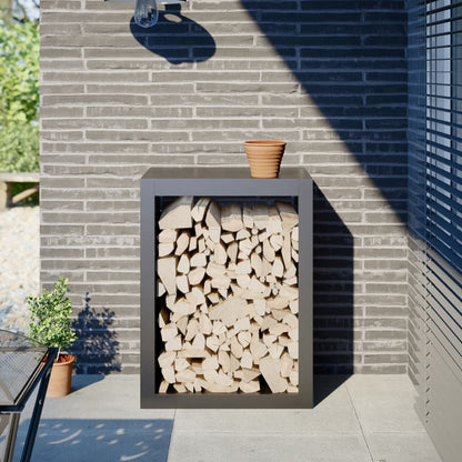Brennholzregal Grün 100X40X60 Cm Stahl