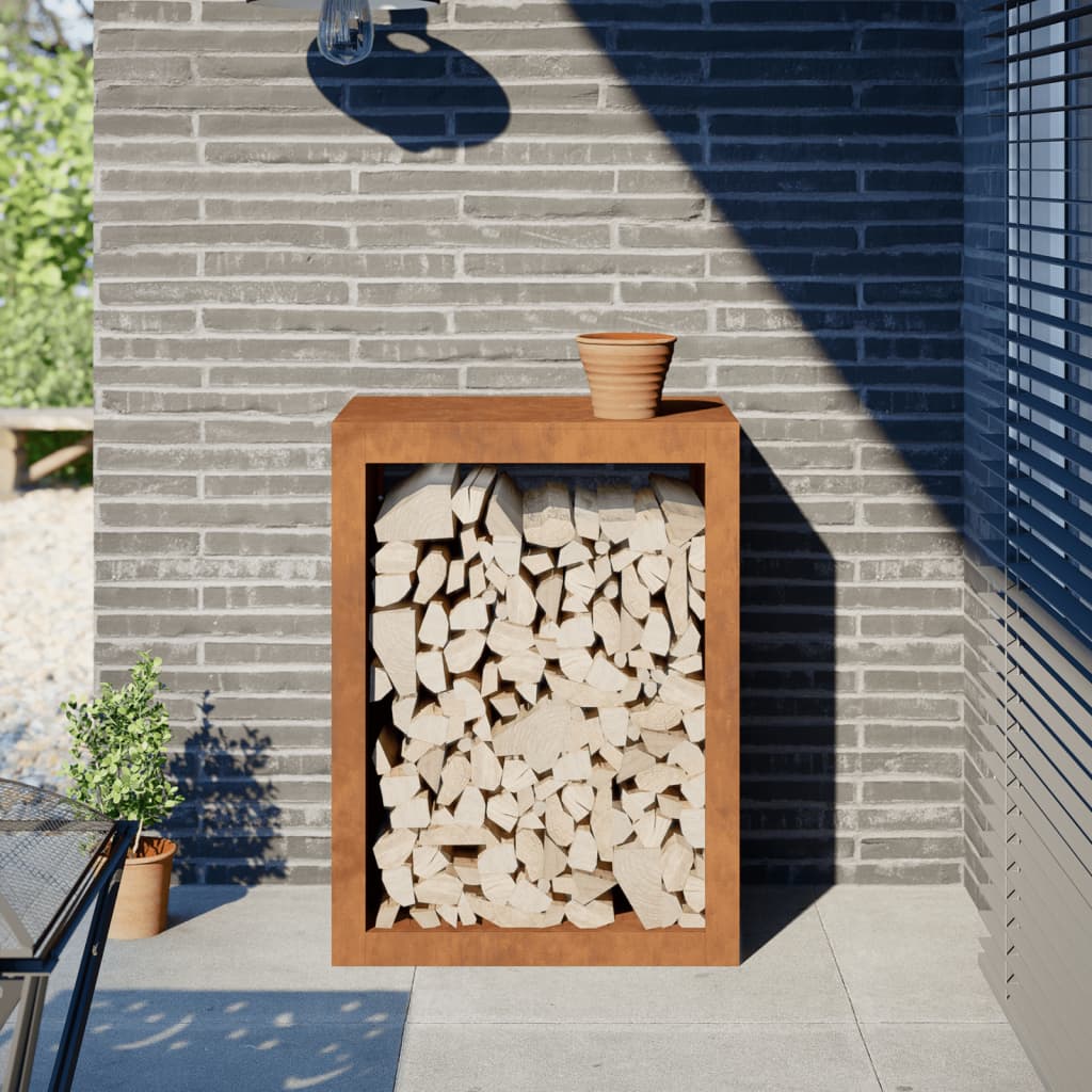 Brennholzregal Grün 100X40X60 Cm Stahl