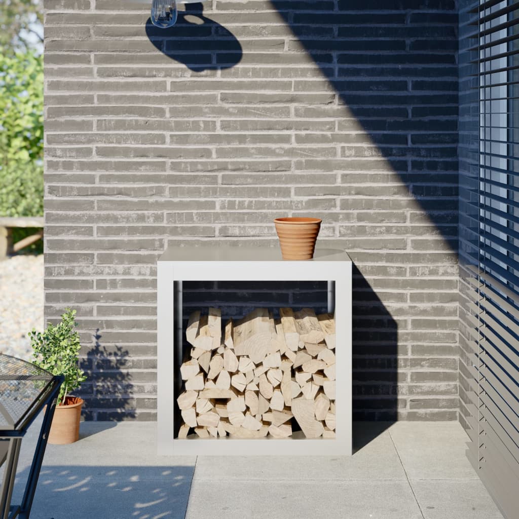 Brennholzregal Grün 100X40X60 Cm Stahl