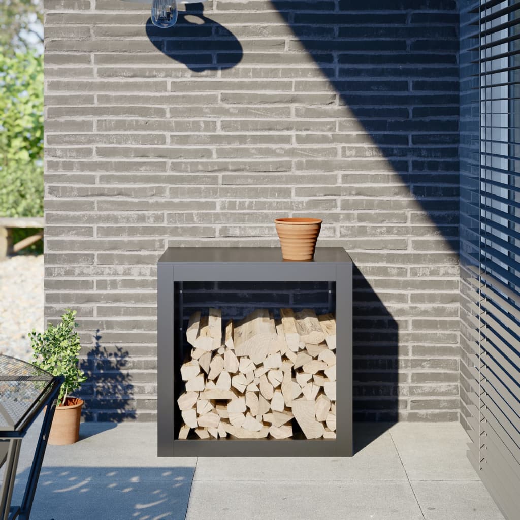 Brennholzregal Grün 100X40X60 Cm Stahl