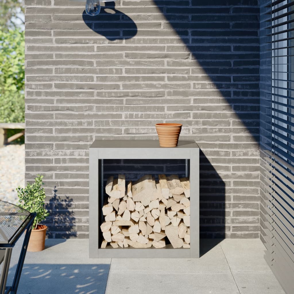 Brennholzregal Grün 100X40X60 Cm Stahl
