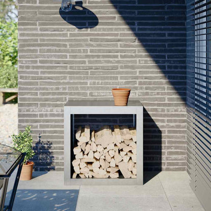 Brennholzregal Grün 100X40X60 Cm Stahl