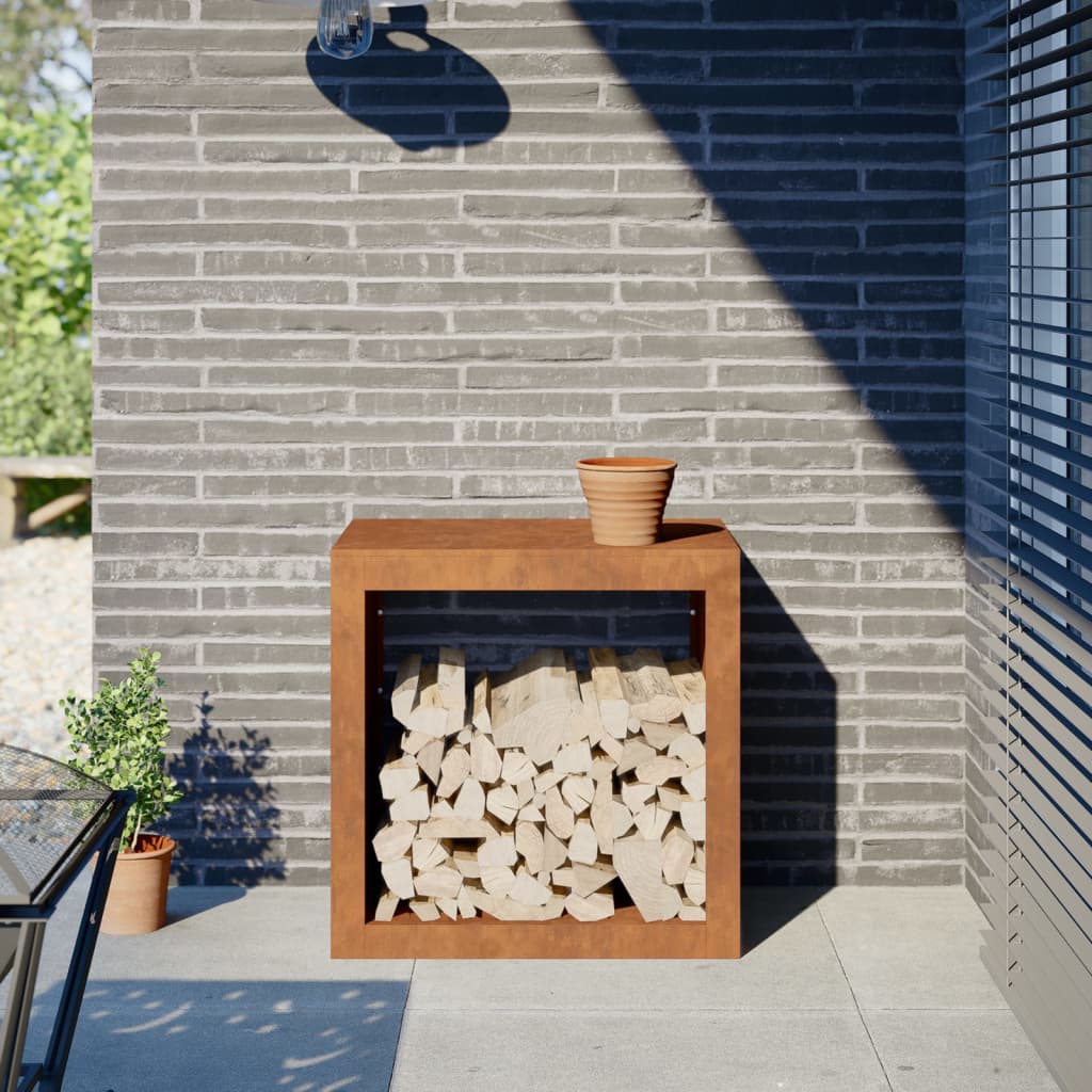 Brennholzregal Grün 100X40X60 Cm Stahl