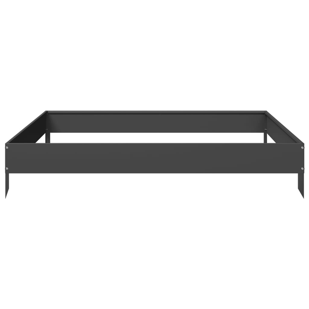 Hochbeet Schwarz 100X100X18,5 Cm Stahl
