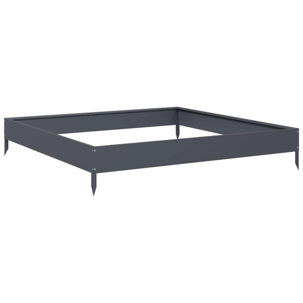 Hochbeet Anthrazit 100X100X18,5 Cm Stahl