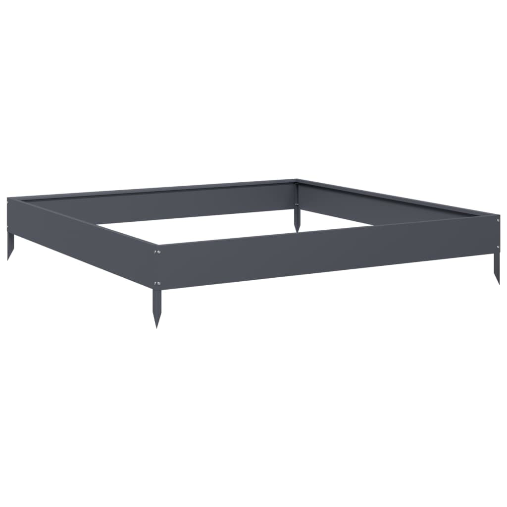 Hochbeet Anthrazit 100X100X18,5 Cm Stahl