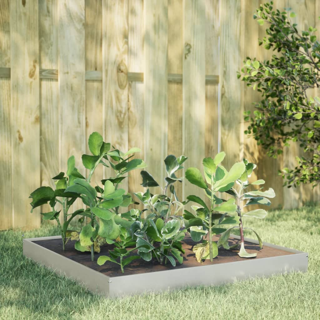 Hochbeet 100X100X18,5 Cm Edelstahl