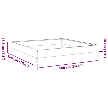 Hochbeet 100X100X18,5 Cm Verzinkter Stahl