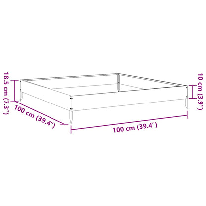 Hochbeet 100X100X18,5 Cm Verzinkter Stahl