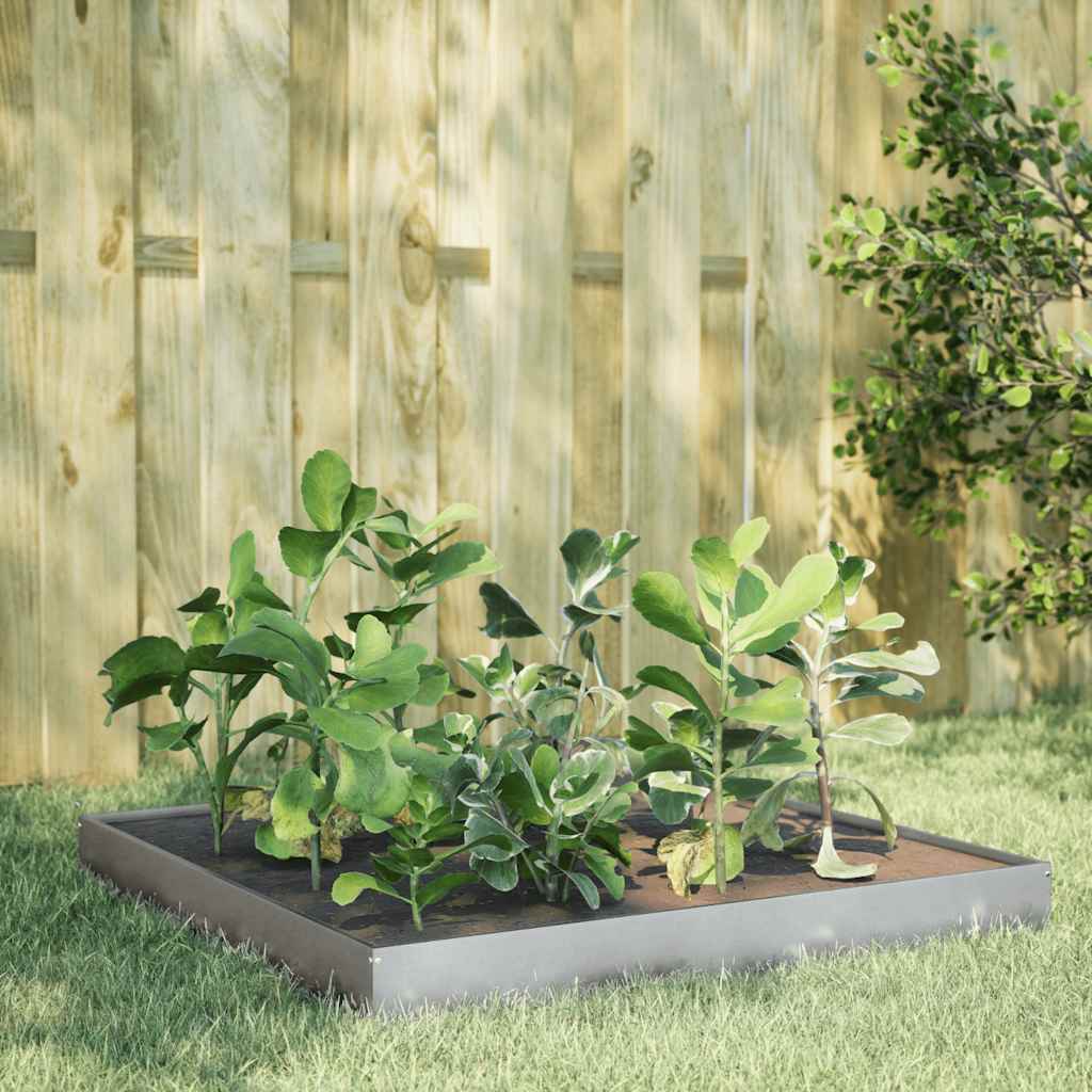 Hochbeet 100X100X18,5 Cm Verzinkter Stahl