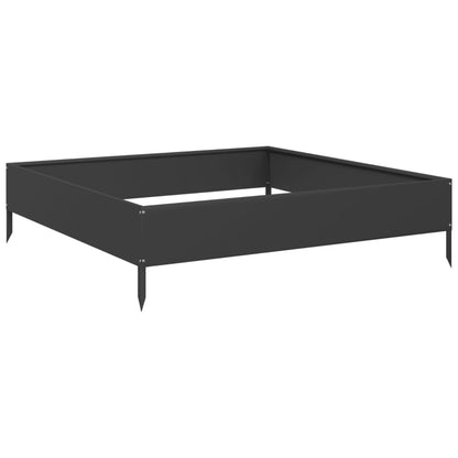 Hochbeet Schwarz 100X100X26 Cm Stahl