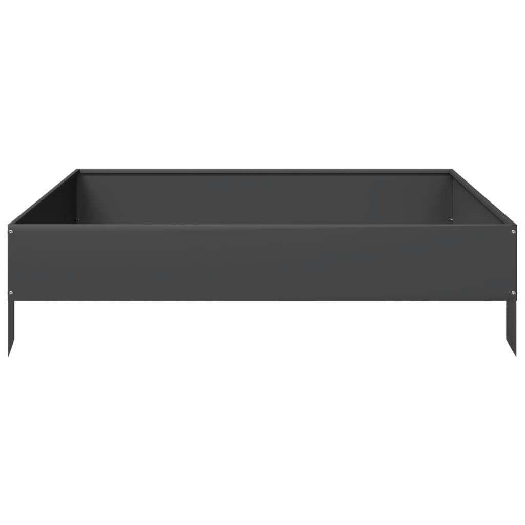 Hochbeet Schwarz 100X100X26 Cm Stahl