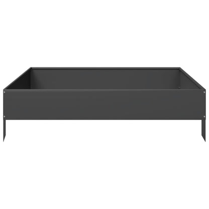 Hochbeet Schwarz 100X100X26 Cm Stahl