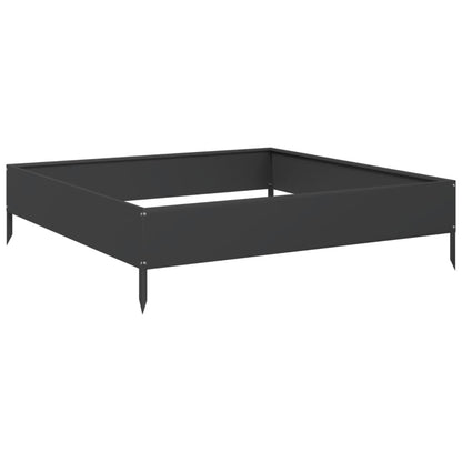 Hochbeet Schwarz 100X100X26 Cm Stahl