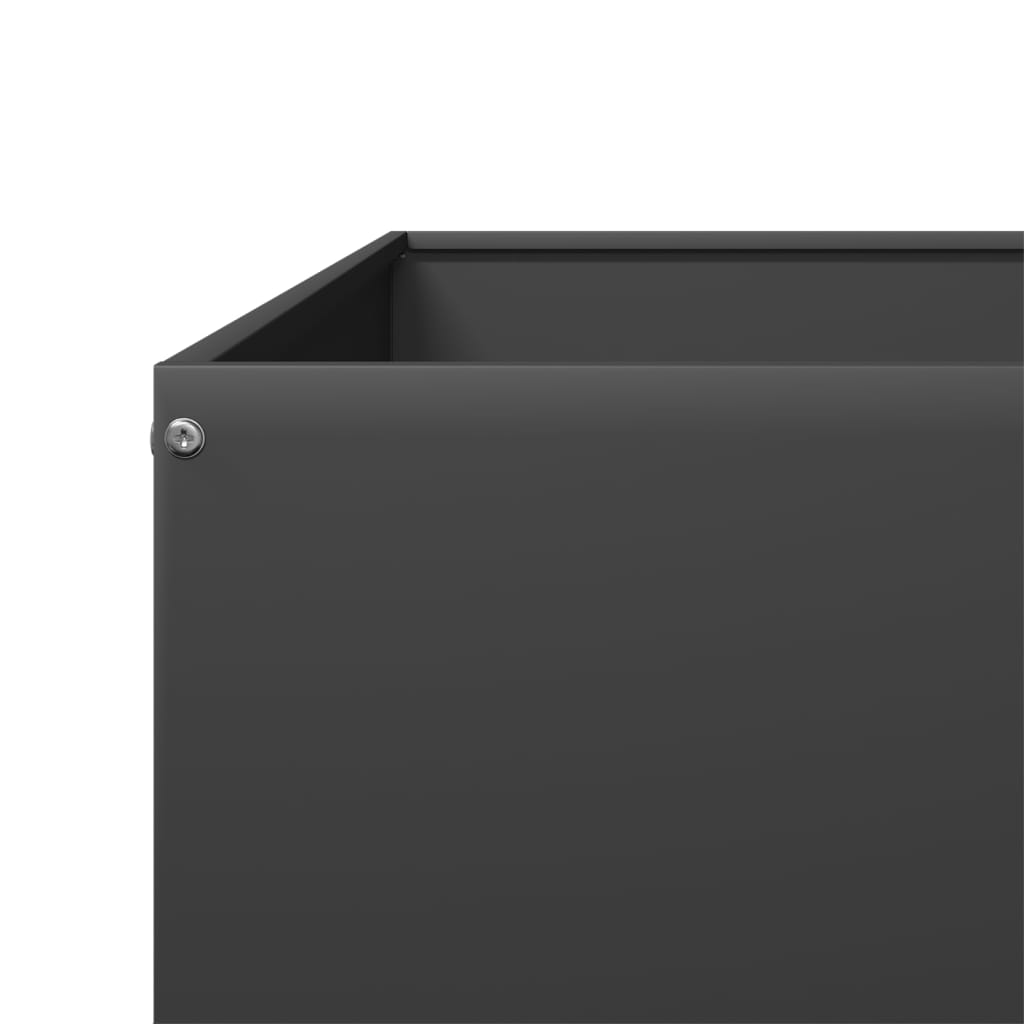 Hochbeet Schwarz 100X100X26 Cm Stahl