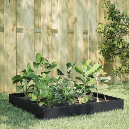 Hochbeet Schwarz 100X100X26 Cm Stahl