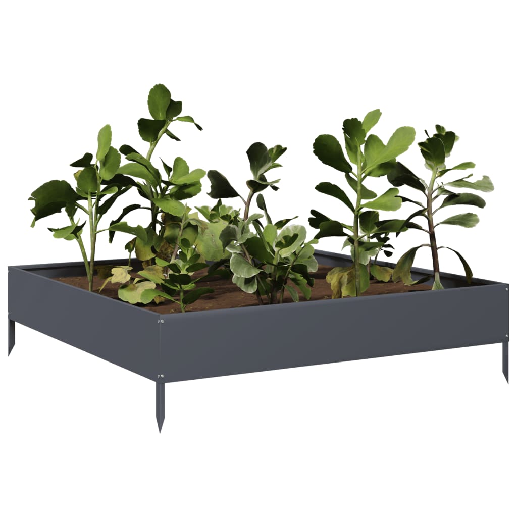 Hochbeet Anthrazit 100X100X26 Cm Stahl