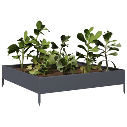 Hochbeet Anthrazit 100X100X26 Cm Stahl