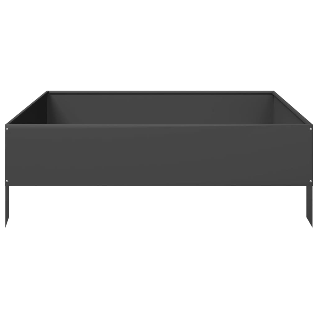 Hochbeet Schwarz 100X100X33,5 Cm Stahl