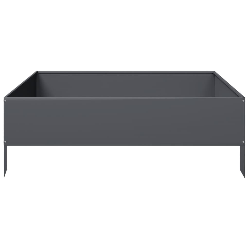 Hochbeet Anthrazit 100X100X33,5 Cm Stahl