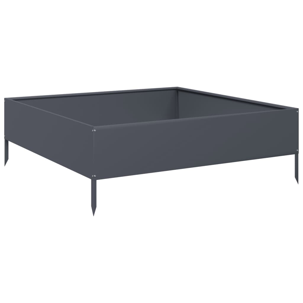 Hochbeet Anthrazit 100X100X33,5 Cm Stahl