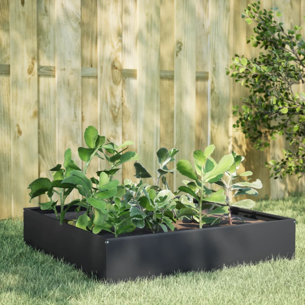 Hochbeet Anthrazit 100X100X33,5 Cm Stahl