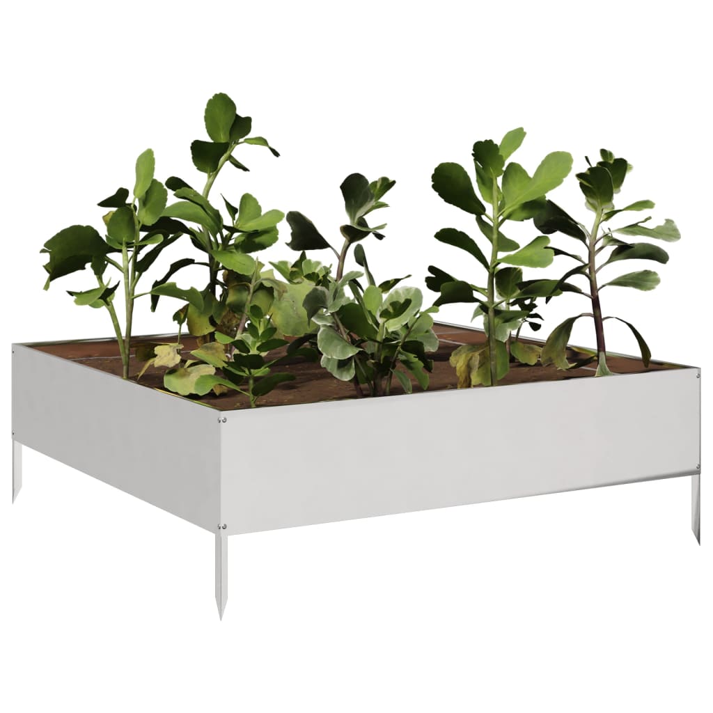 Hochbeet 100X100X33,5 Cm Edelstahl