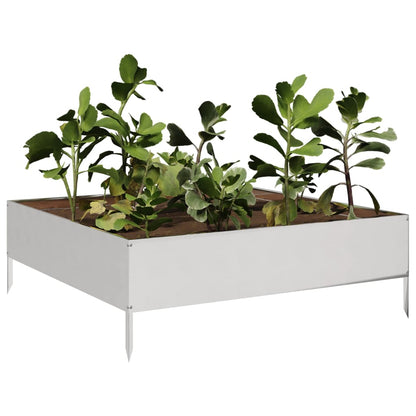 Hochbeet 100X100X33,5 Cm Edelstahl