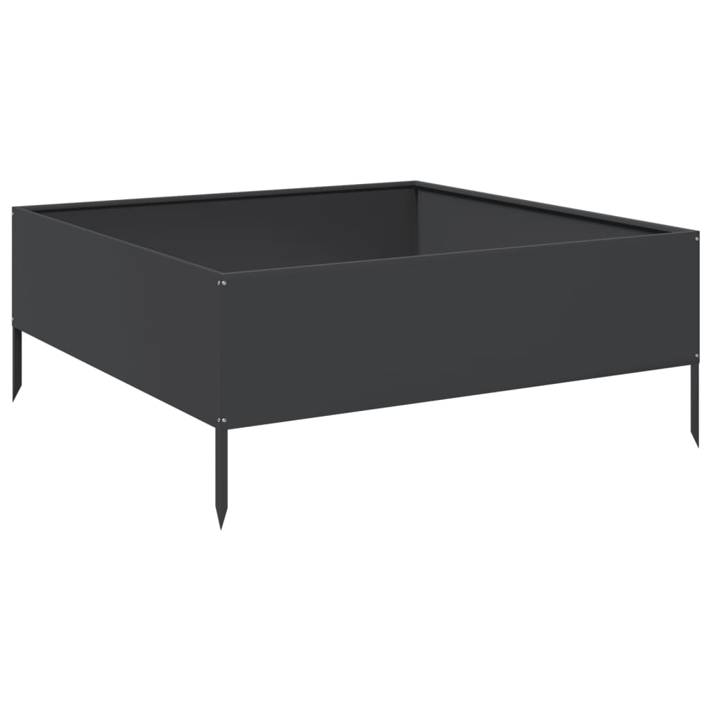 Hochbeet Schwarz 100X100X41 Cm Stahl