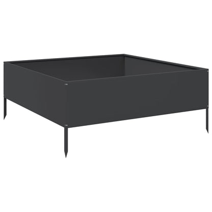 Hochbeet Schwarz 100X100X41 Cm Stahl