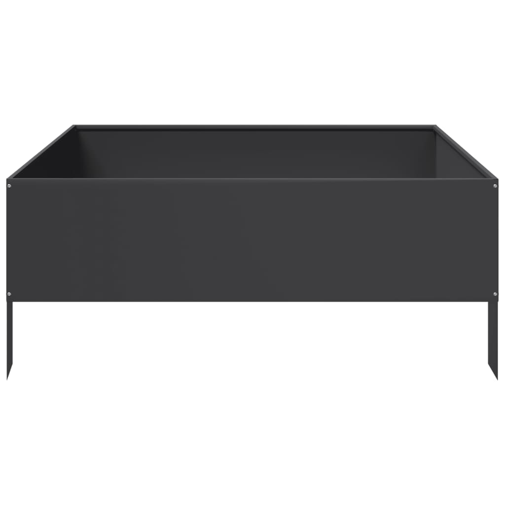 Hochbeet Schwarz 100X100X41 Cm Stahl