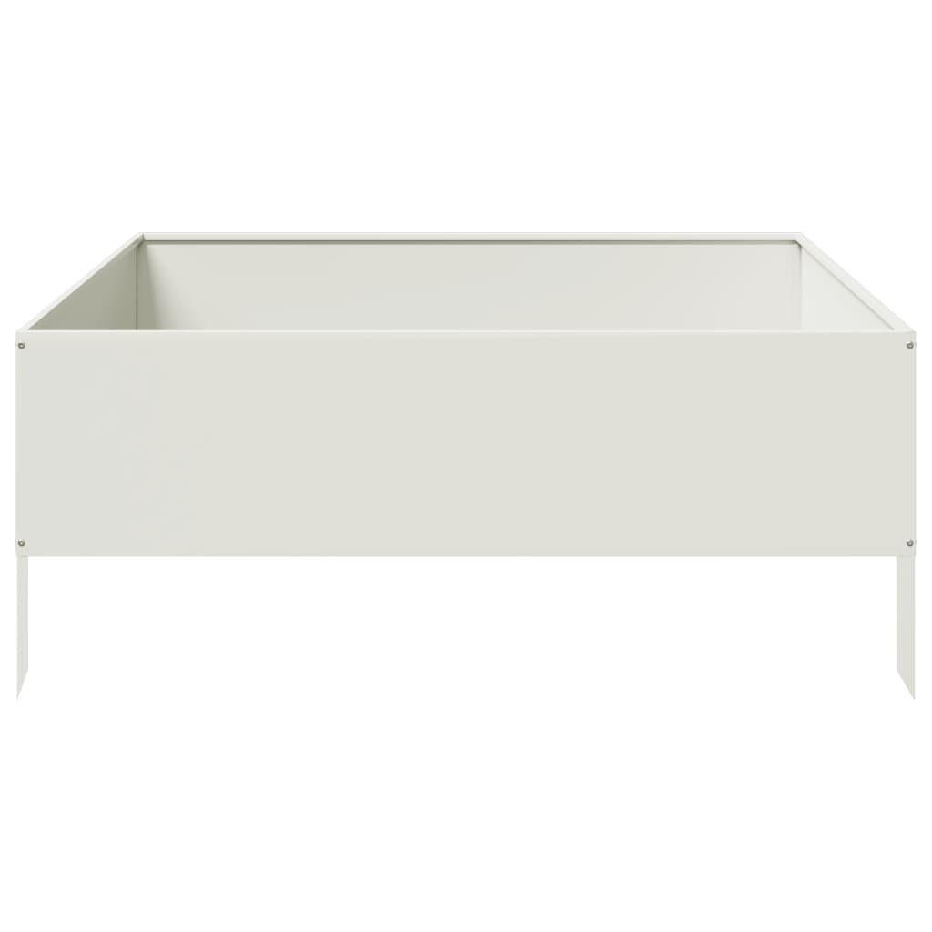 Hochbeet Weiß 100X100X41 Cm Stahl
