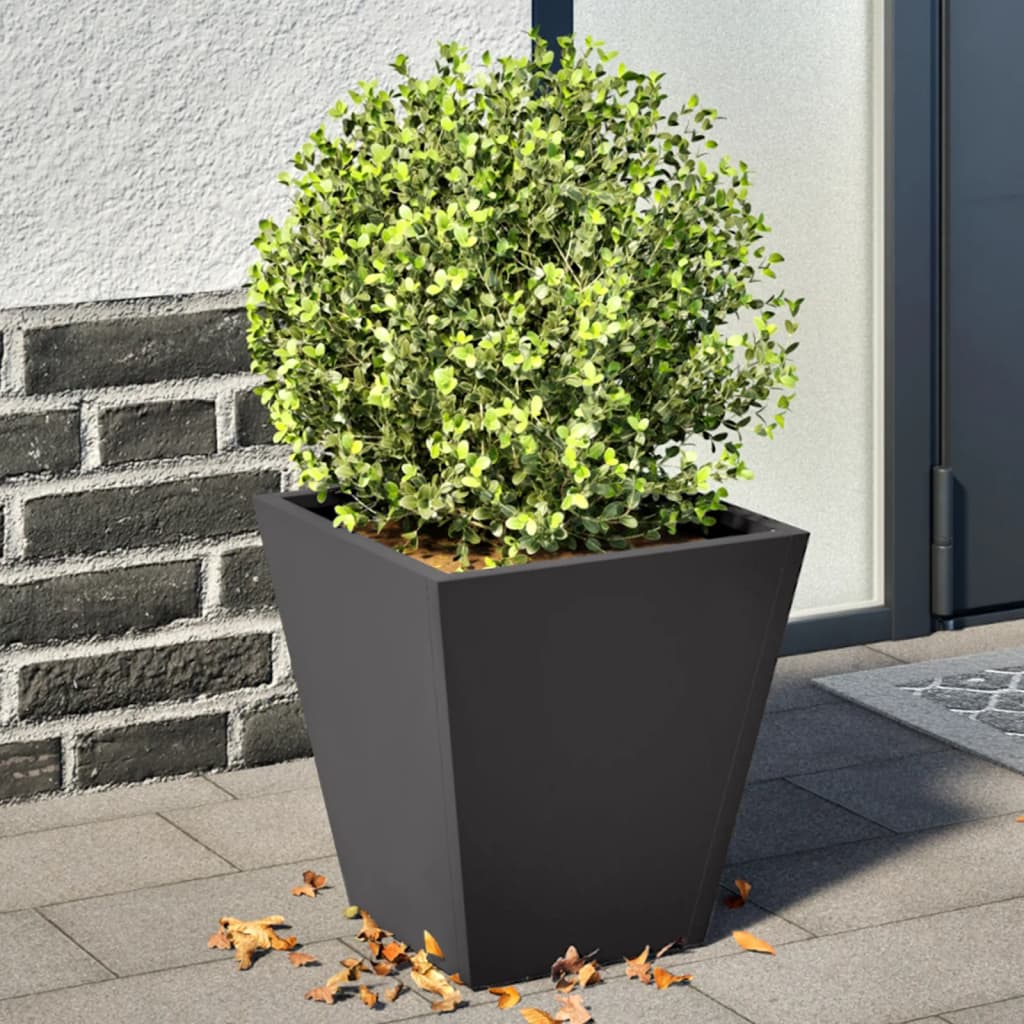 Pflanzkübel 2 Stk. Schwarz 30X30X30 Stahl
