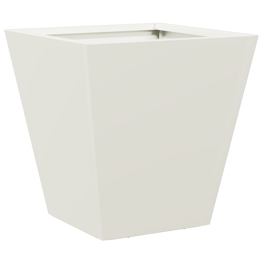 Pflanzkübel 2 Stk. Weiß 30X30X30 Stahl