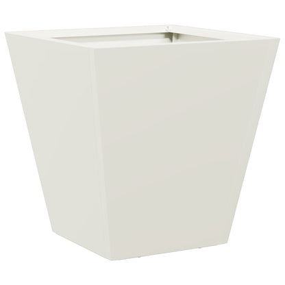 Pflanzkübel 2 Stk. Weiß 30X30X30 Stahl