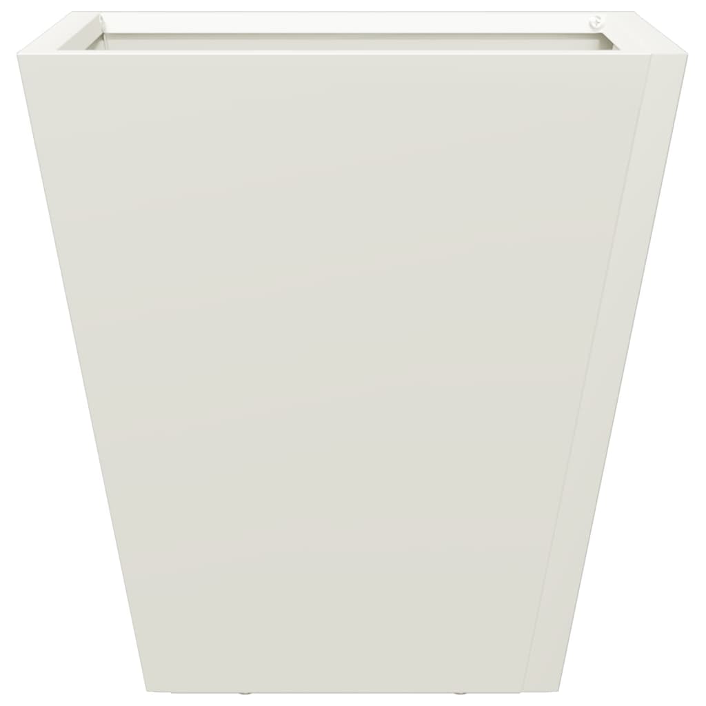 Pflanzkübel 2 Stk. Weiß 30X30X30 Stahl