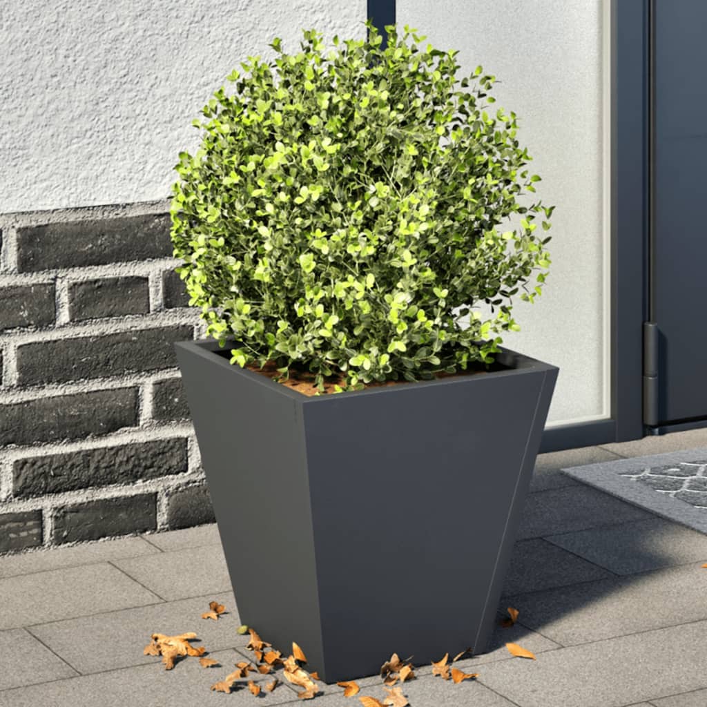 Pflanzkübel 2 Stk. Anthrazit 30X30X30 Stahl