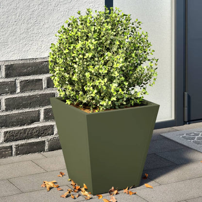 Pflanzkübel 2 Stk. Olivgrün 30X30X30 Stahl