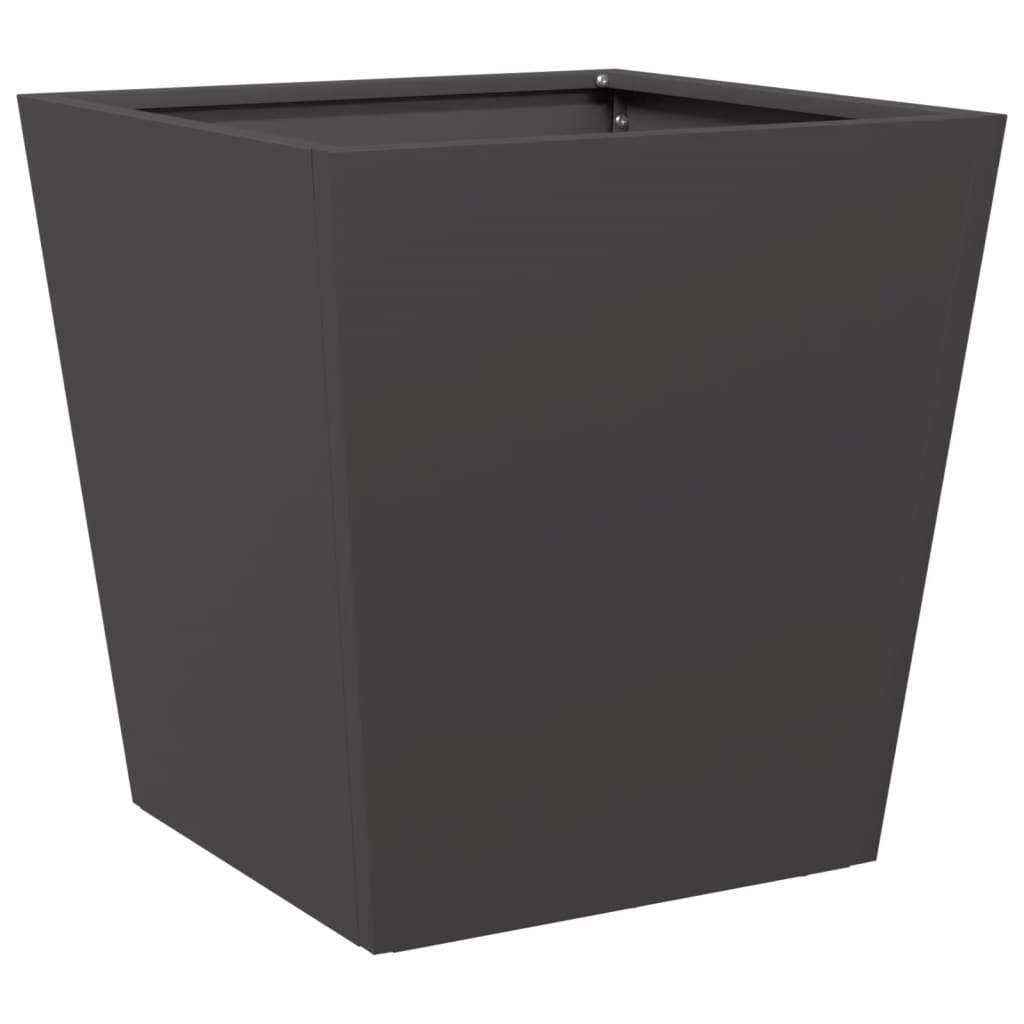 Pflanzkübel 2 Stk. Schwarz 40X40X40 Cm Stahl