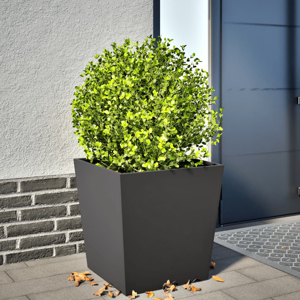 Pflanzkübel Schwarz 50X50X50 Cm Stahl