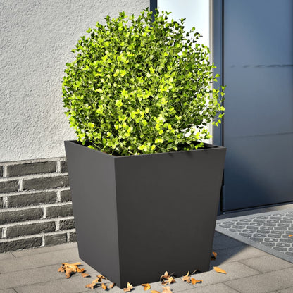 Pflanzkübel 2 Stk. Schwarz 50X50X50 Cm Stahl