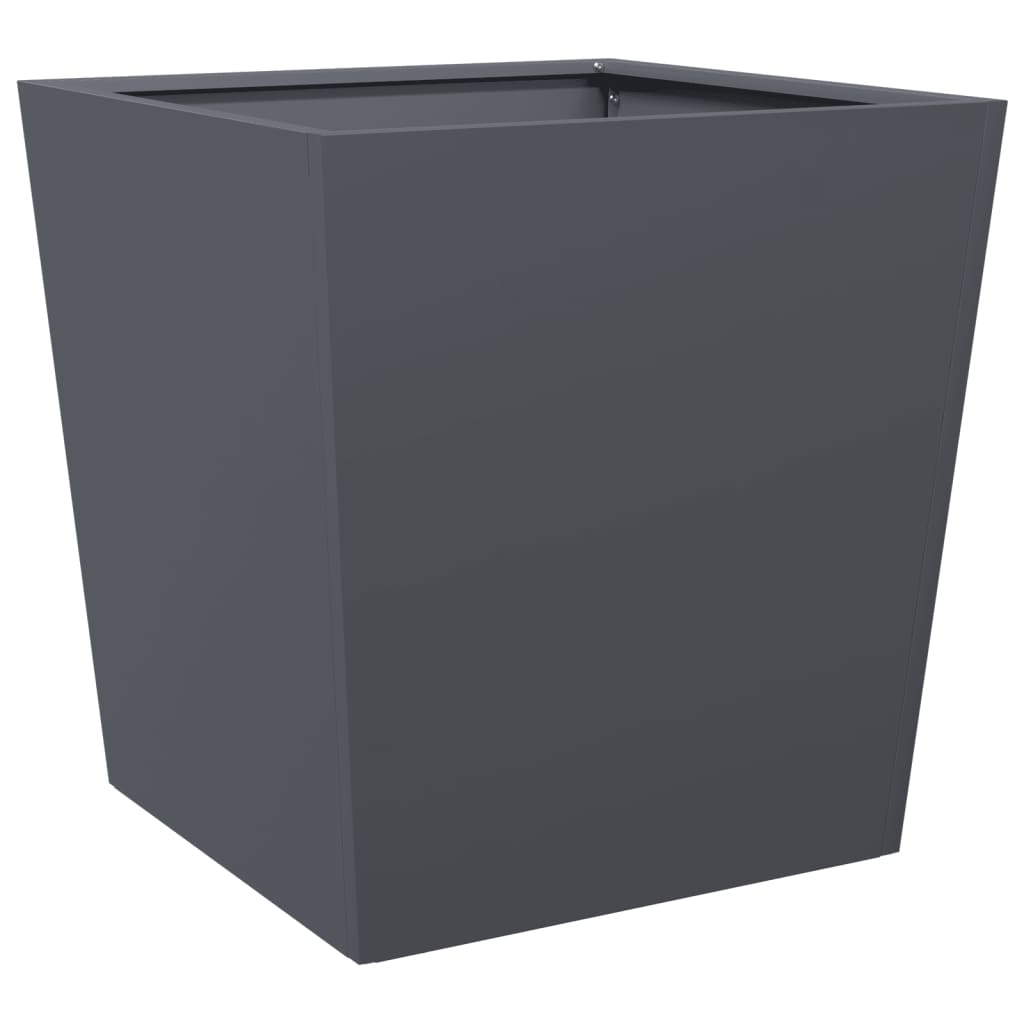 Pflanzkübel 2 Stk. Anthrazit 50X50X50 Stahl
